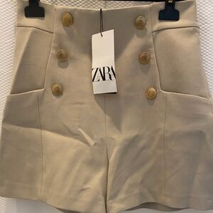 High Waisted Button Shorts